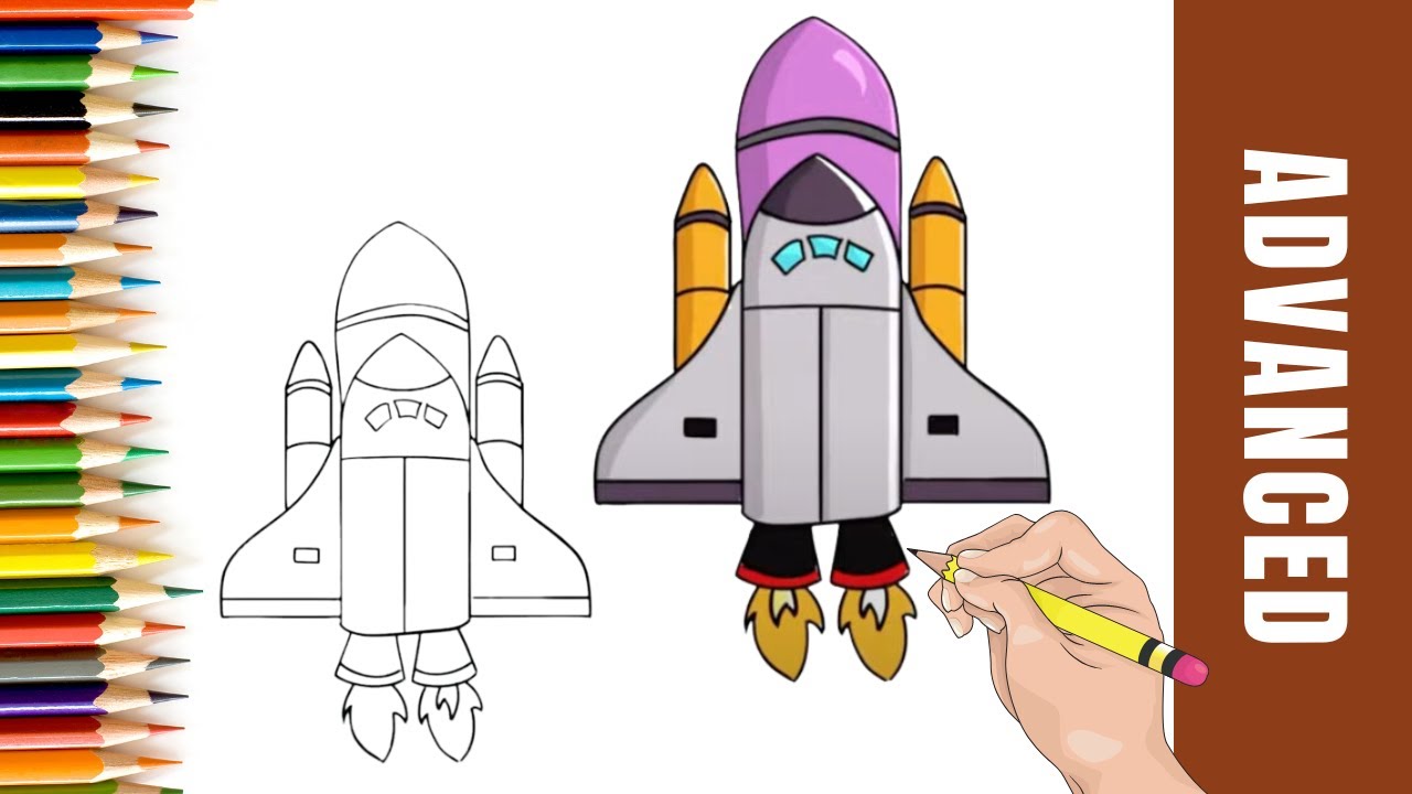 How to Draw a Rocket Chandrayaan 3 for Kids