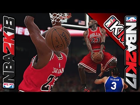 NBA 2K18 Gameplay Video Comparison Replicated in NBA 2K17 – Michael Jordan ! The GOAT ! MJ