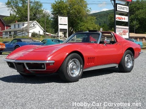 1968 Red Corvette T Top Stingray For Sale Video