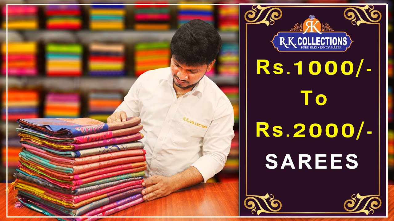 <p style="color: red">Video : </p>Rs.1000/- To Rs.2000/- Sarees I Zari Kota Sarees I Wholesale Store I@R K COLLECTIONS 2022-05-27