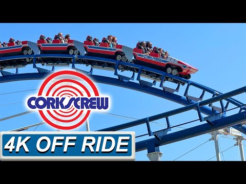 Off-ride footage of a Corkscrew train