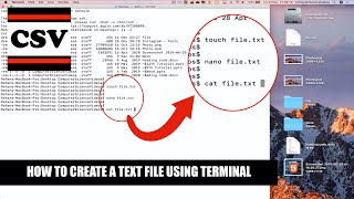 How to CREATE a Text File On a Mac Using Terminal Commands - Basic Tutorial | New