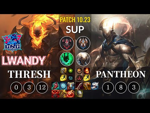 LNG lwandy Thresh vs Pantheon Sup - KR Patch 10.23