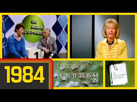 ZDF Das aktuelle Sportstudio anschl. Gewinnzahlen und Ansage von Ute Zingelmann (24.03.1984)