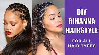 RIHANNA HAIRSTYLE TUTORIAL | EASY IN-DEPTH #CURLYHAIRSTYLE | STEP-BY-STEP DIY FOR BEGINNERS 2020