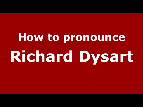 How to pronounce Richard Dysart (American English/US)  - PronounceNames.com