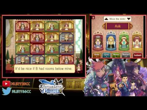 [Nurygamer] Professor layton vs Phoenix wright 4 stream(livestream) - 1 / 4
