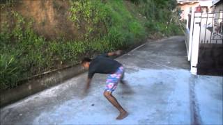 b boy fling doing his thing