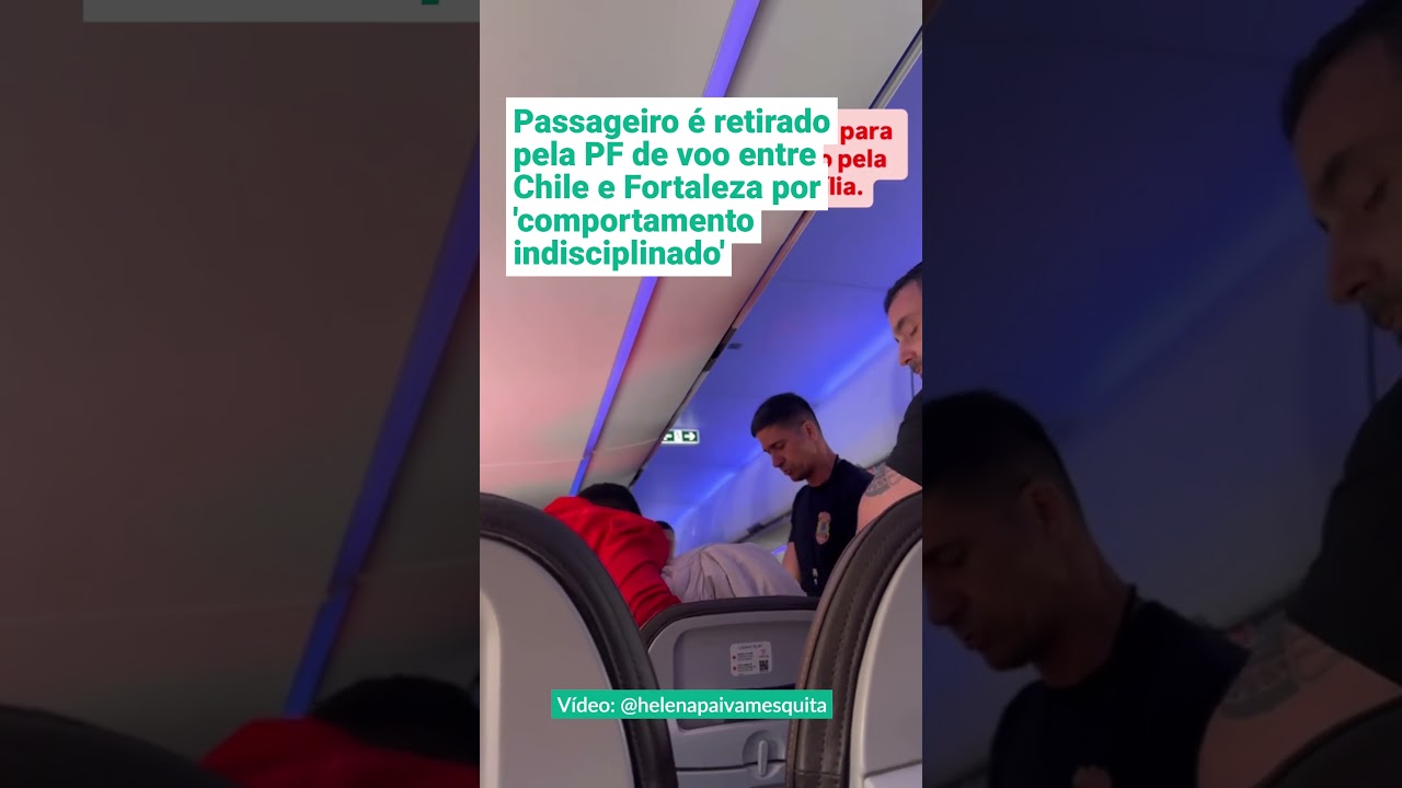 Imagem da notícia Passageiro é retirado pela PF de voo entre Chile e Fortaleza por 'comportamento inadequado'