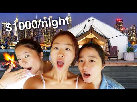GLAMPING IN NYC FOR 24 HOURS!!