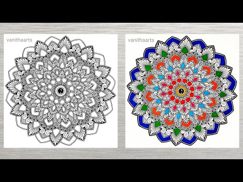 Colorful Mandala Art Using Spirograph Technique Step by Step Tutorial vanithaarts geometricalart
