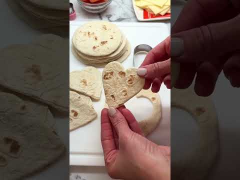 Heart-Shaped Tortilla Pizzas