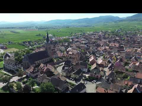 BERGHEIM village Alsace France 4K Mavic Air 3   Drone Video