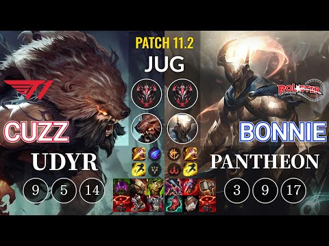 T1 Cuzz Udyr vs KT Bonnie Pantheon Jungle - KR Patch 11.2