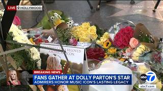 Fans gather at Dolly Parton's Hollywood star, honor her lasting legacy