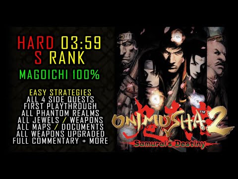 ONIMUSHA 2: SAMURAI'S DESTINY REMASTER - Hard S Rank 100% 03:59 - Easy Guide ALL Collectibles