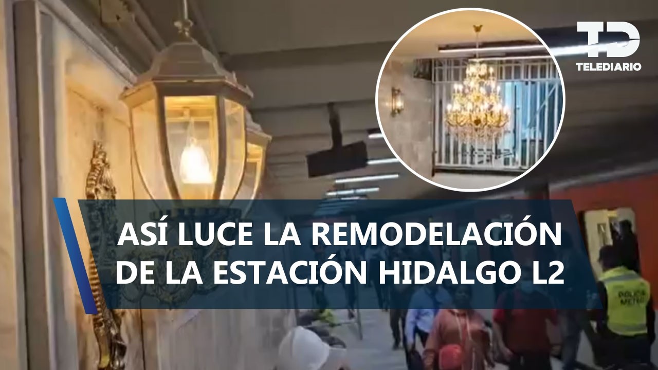 Así lucen los candelabros del Metro Hidalgo tras remodelación en la Línea 2