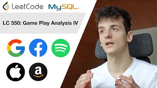 YouTube video 'LeetCode 550: Game Play Analysis IV [SQL]'