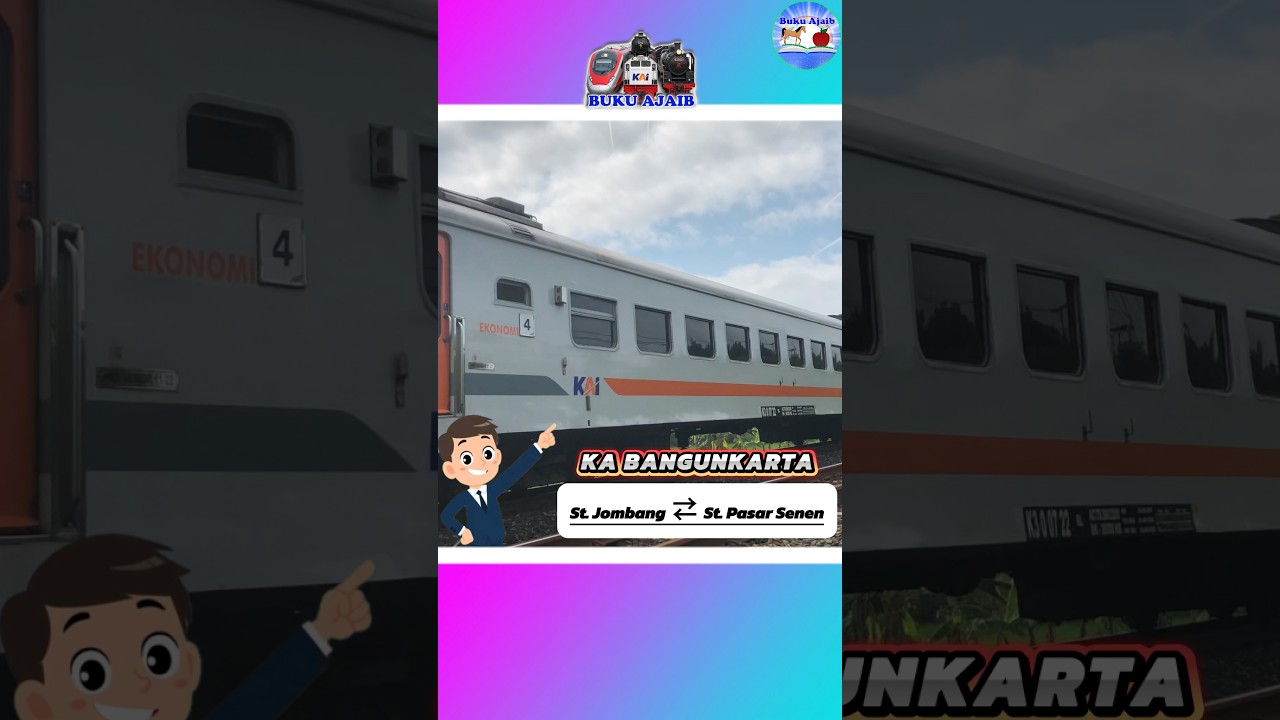 WAW !! Ada yang BEDA dan Spesial di Lokomotif KA Bangunkarta ini !? #shorts #keretaapi #bukuajaib