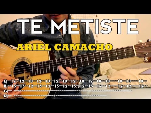 Ariel Camacho - Te Metiste - Tutorial - Requinto - Acordes - Como tocar en Guitarra