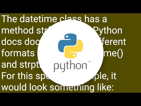 How Do I Turn A Python Datetime Into A String