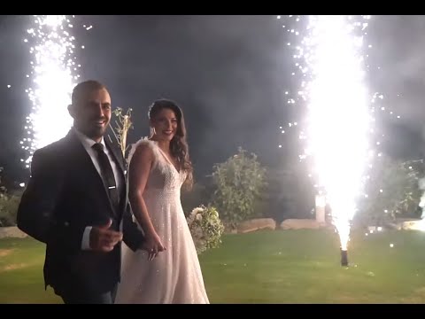Είσοδος γάμου με σιντριβάνια 5 μέτρων & σιντριβάνια 3 μέτρων | Έπακρον Πάτρα 