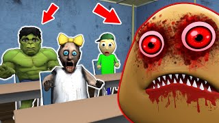 Scary POU vs Granny vs Baldi vs Hulk - funny horror animation (p.386)