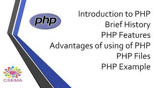 Introduction to PHP (Hypertext Preprocessor): Brief History, Features, Advantages, Files and Example