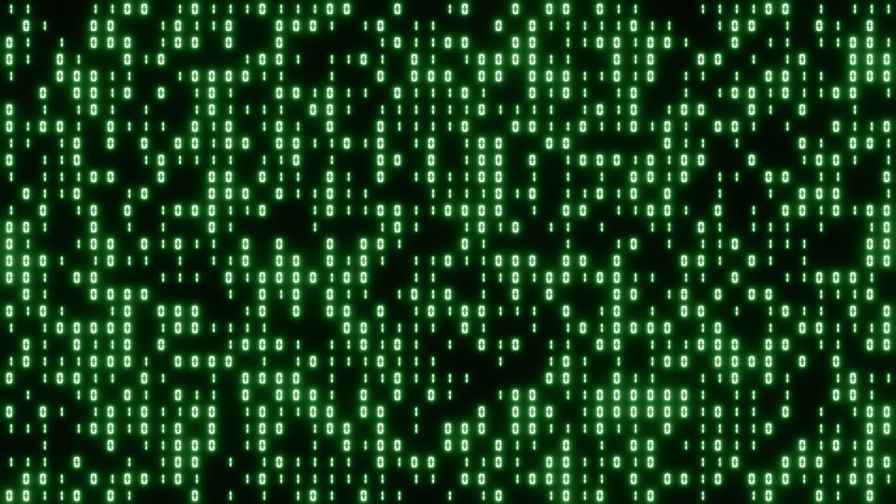 1 Hour 4K Dynamic Digital Green Matrix Code Background - VJ Loop - HD - Live Wallpaper - Screensaver