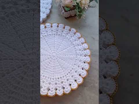 Vídeo aula americano simples #videoaula #crochet #jogoamericanodecroche #jogoamericano #sousplat