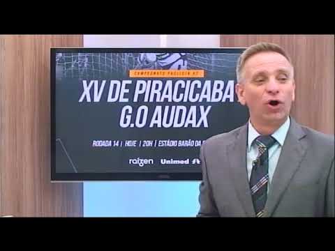 Dinival Tibério no estádio do jogo do XV de Piracicaba x Audax