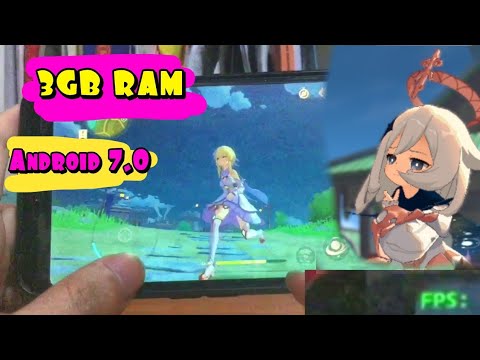 Genshin Impact On LOWEST-END (169BND)with a messed up screenprotector salvaged from my iPad's spare.