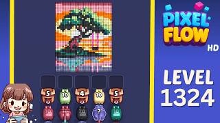 Pixel Flow Level 1324 Solution Walkthrough