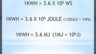 HOW TO CONVERT KWH TO JOULE
