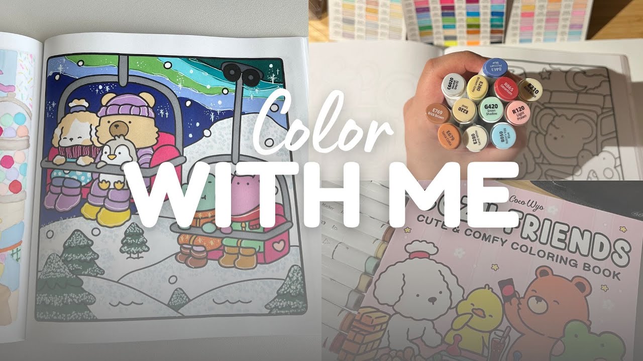 Color With Me ❄️ Cozy Winter Page | Coco Wyo Coloring Book + Ohuhu Markers 🎨