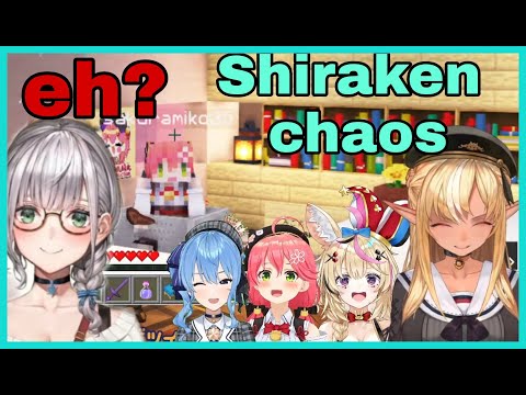 Hololive Cut - Shiraken In Total Chaos Before Shirogane Noel  Interview | Minecraft [Hololive/Eng Sub]