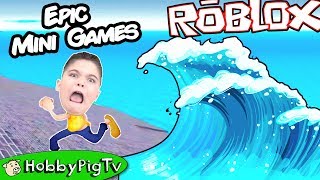 Roblox EPIC MINI GAMES! Natural Disaster Flash Flood + Laser War Battle HobbyPigTV Roblox EPIC MINI GAMES! Natural Disaster Flash Flood + Laser War Battle HobbyPigTV