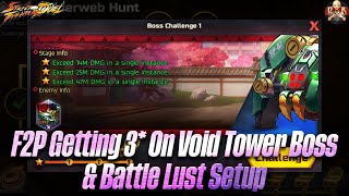[SF: Duel] - F2P Battle Lust setup & 3 star void tower boss for Special Summon Tickets! Puzzles too