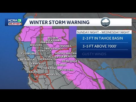 Winter Storm Warning | Northern California rain and snow forecast update on Feb. 14 at 5 p.m.