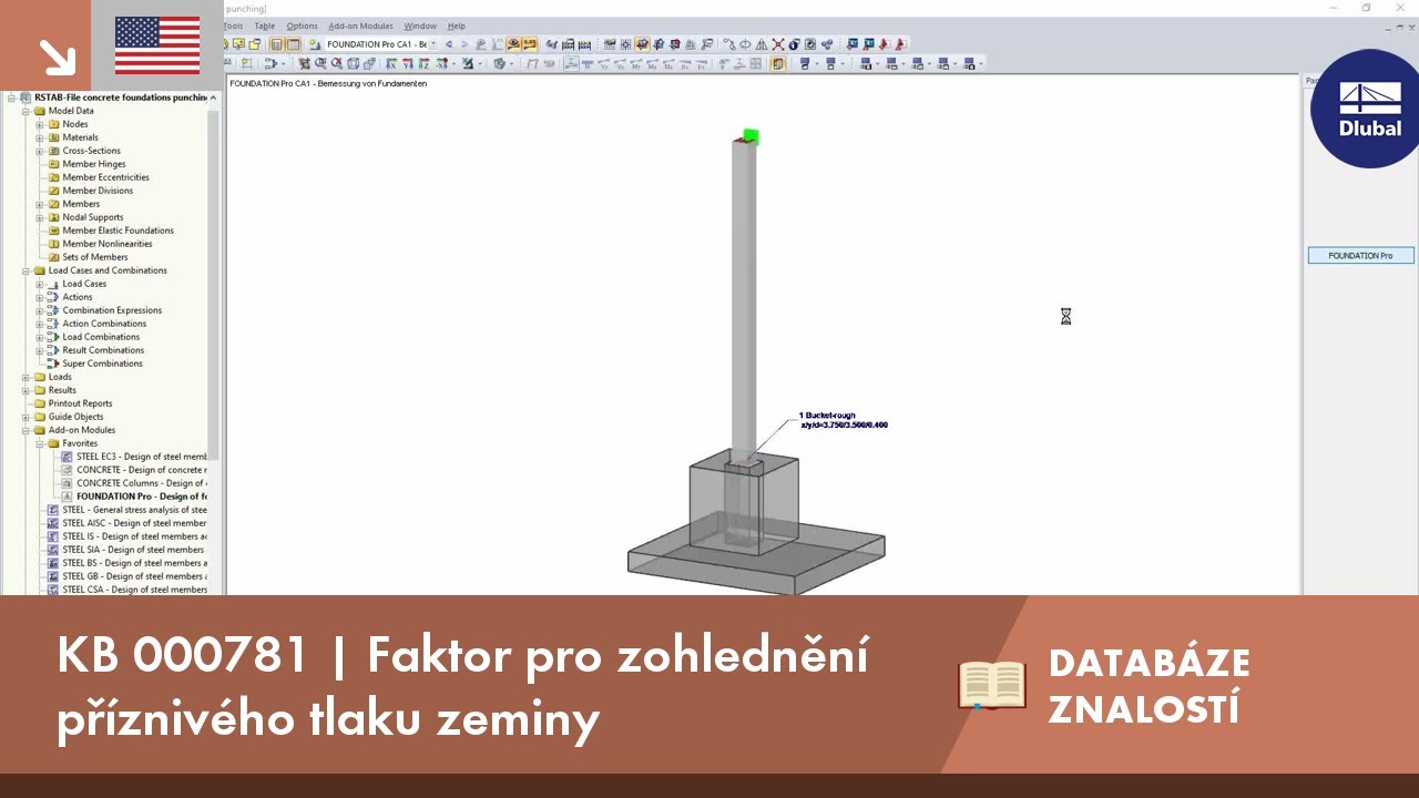 KB 000781 | Faktor pro zohlednění příznivého tlaku zeminy