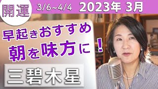 【三碧木星】2023年3月の運勢【早起きおすすめ。朝を味方に!】九星気学で占います。