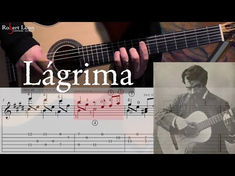 LAGRIMA - Francisco Tarrega - with TAB - Fingerstyle Guitar