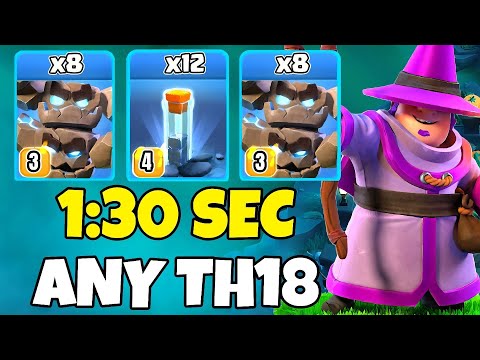 Th18 Totem Spell + Meteor Golem Attack Strategy | Th18 Attack Strategies (Clash of Clans)