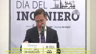 EL GOBERNADOR AISPURO TORRES ENTREGÓ RECONOCIMIENTOS A INGENIEROS DURANGUENSES POR SU TRAYECTORIA PR