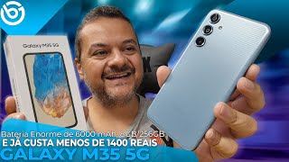 Novo GALAXY M35 5G | Bateria de 6000 mAh, 8GB/256GB e JÁ COM PREÇO ABAIXO de 1400 Reais! Unboxing