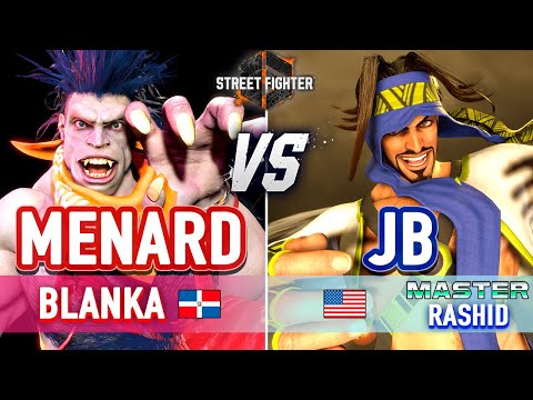 SF6 🔥 MenaRD(Blanka) vs JB (Rashid) 🔥 SF6 High Level Gameplay