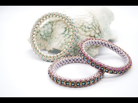 Medieval Queen Beaded Bangle - By Vicky Roberts - Spoilt Rotten Beads