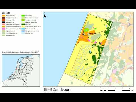 Zandvoort landuse change 1996 - 2017