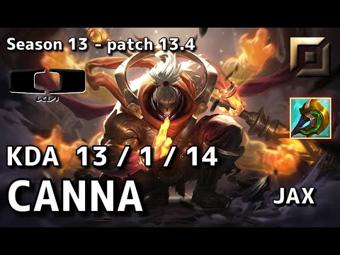 【KRサーバー/GM】DK Canna ジャックス(Jax) VS フィオラ(Fiora) TOP - Patch13.4 KR Ranked【LoL】