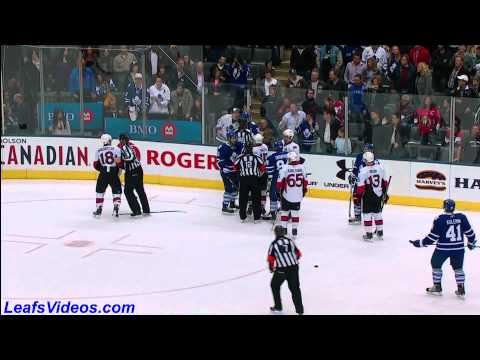 OTT 1 @ TOR 5 - Kulemin Slash & Phaneuf Misconduct - 101009